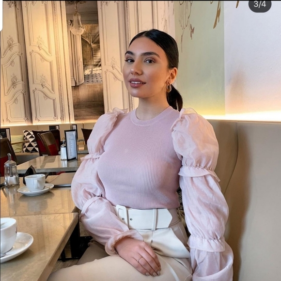 Zara Organza knit top - Picture 4 of 14